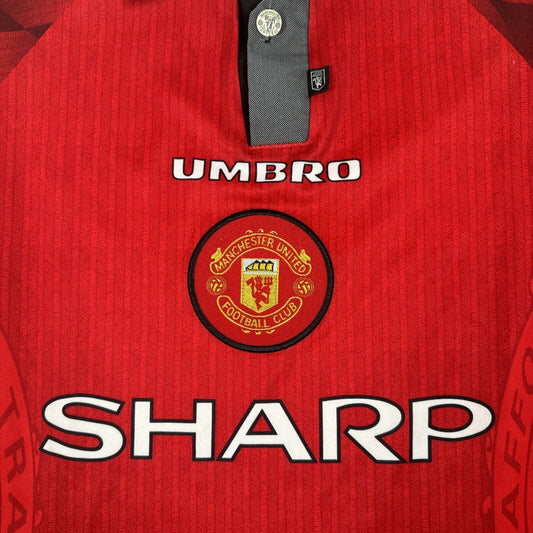 Manchester United 1996/1997/1998 Home Football Shirt  Large - Football Shirt Kingdom