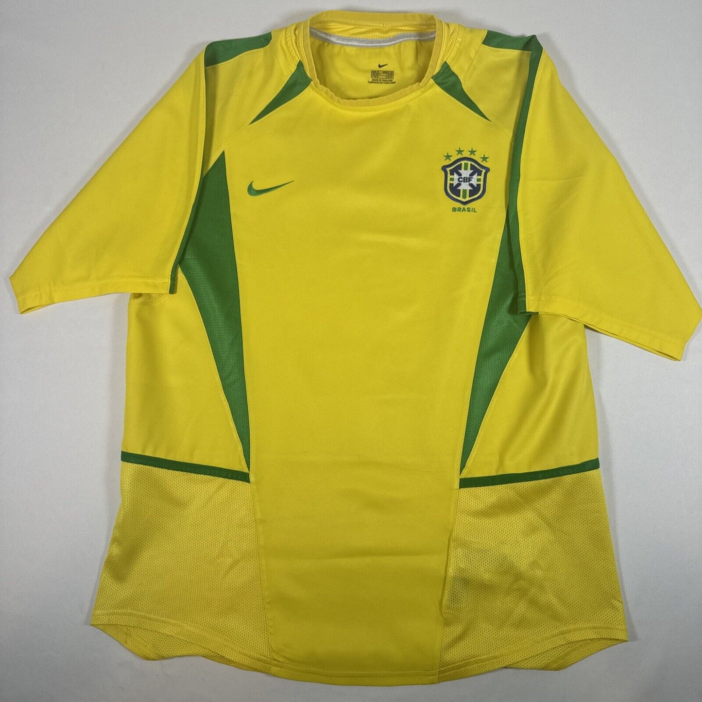 brazil 2002 2003 2004 home football shirt men s medium2