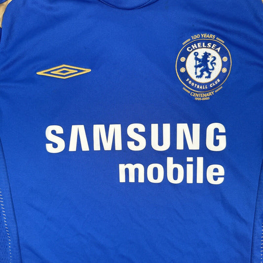 Chelsea 2005/2006 Centenary Home Football Shirt  Medium - Football Shirt Kingdom