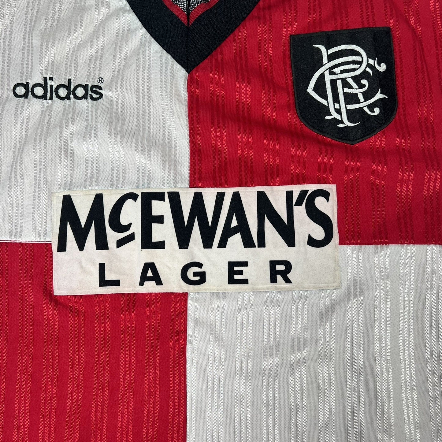 rangers 1995 1996 away football shirt men s large 11