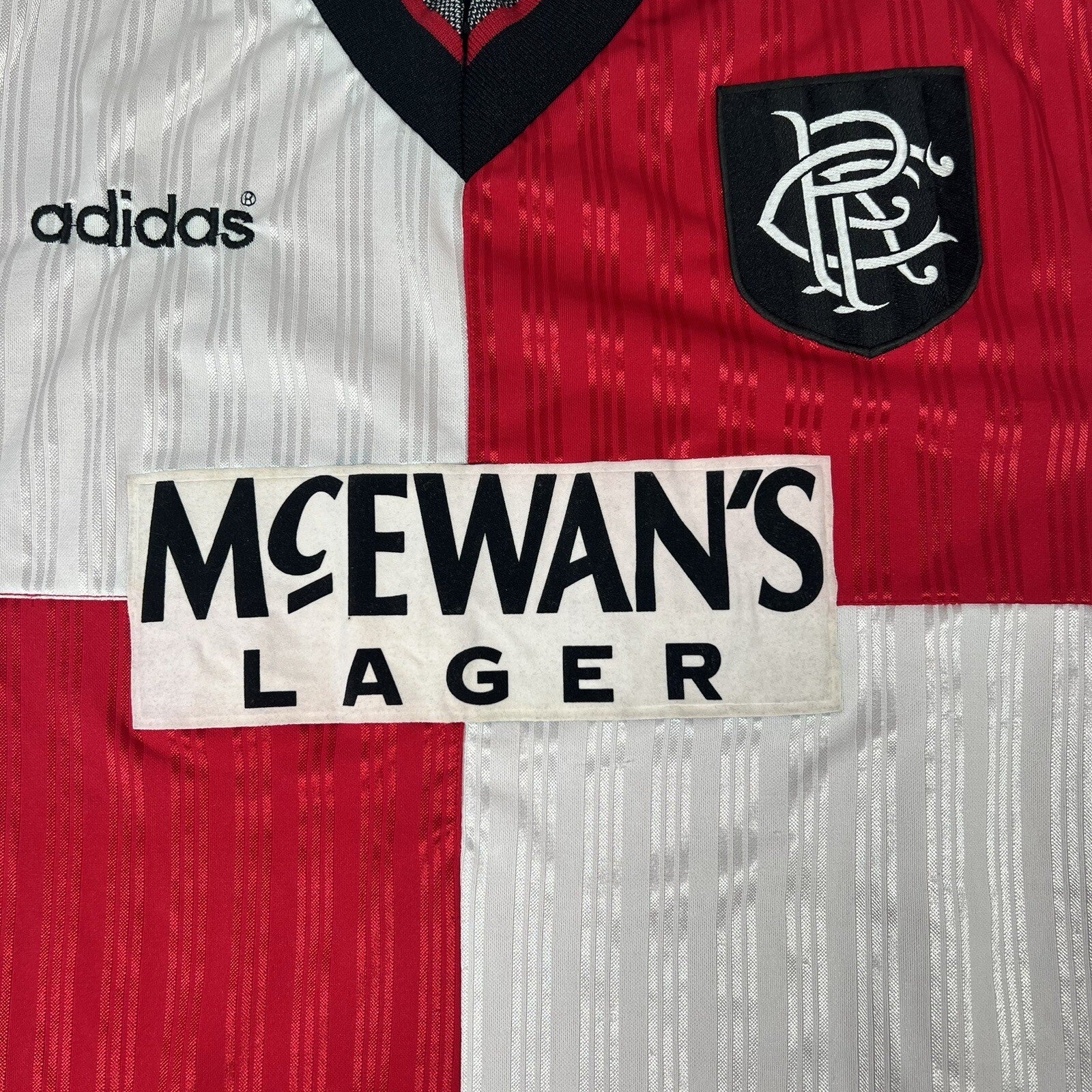 rangers 1995 1996 away football shirt men s large 11