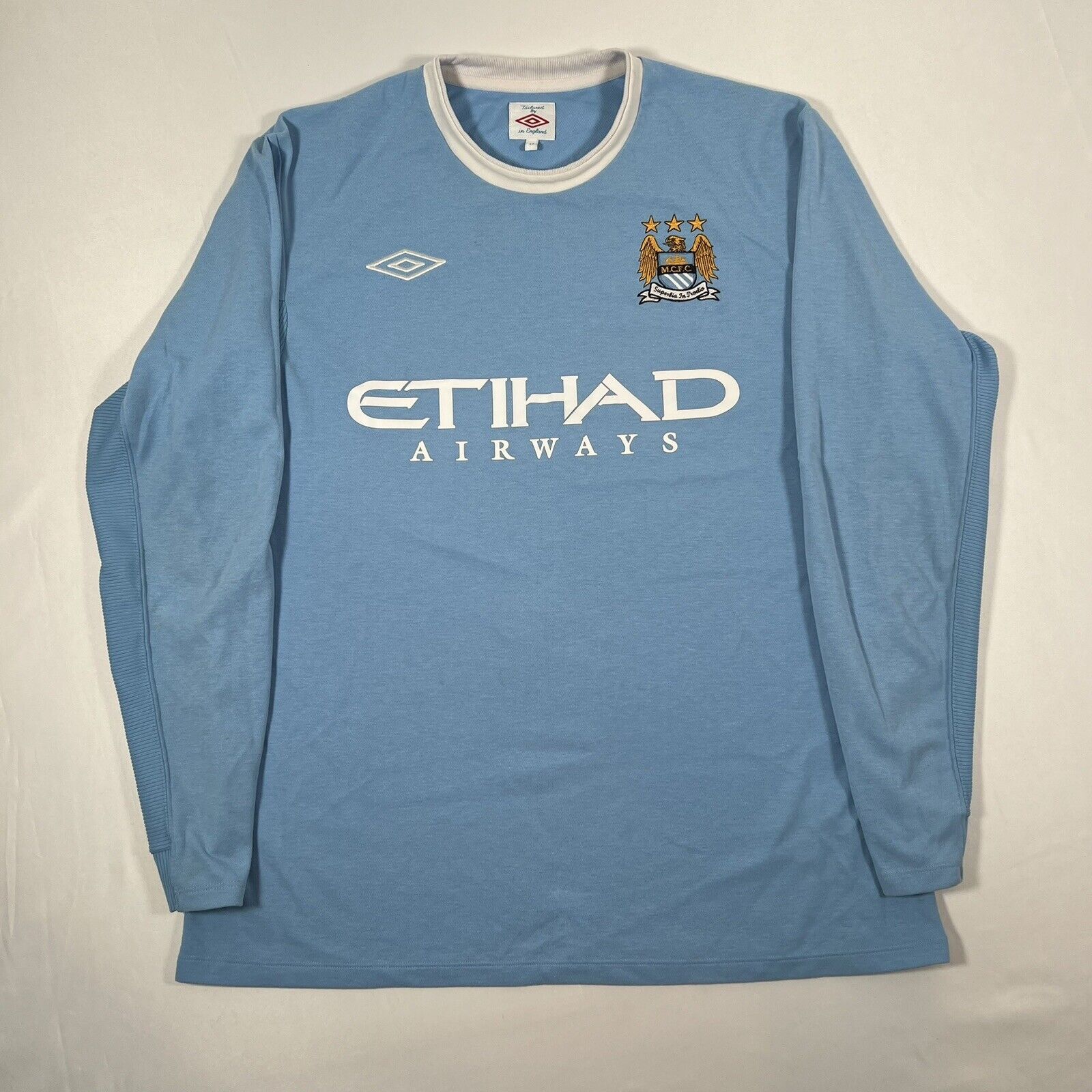 manchester city 2009 2010 home football shirt long sleeve large2