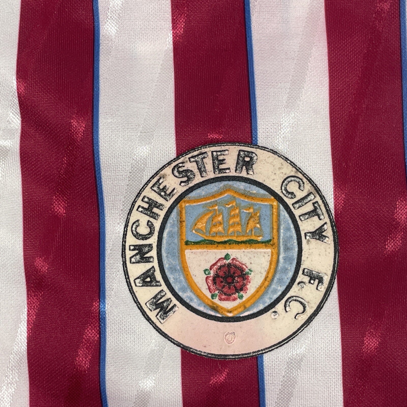 Manchester City 1988/1989/1990 Away Football Shirt Medium - Football Shirt Kingdom