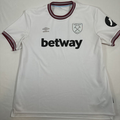 west ham united 2023 2024 away football shirt xxl 2xl2