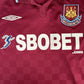 West Ham United 2009/2010 Home Football Shirt  Men’s XXL - Football Shirt Kingdom