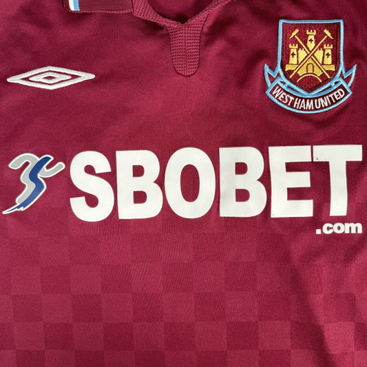 West Ham United 2009/2010 Home Football Shirt  Men’s XXL - Football Shirt Kingdom