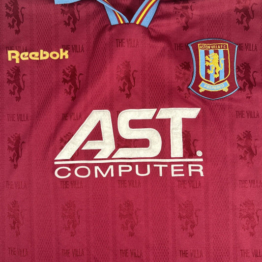 Aston Villa 1995/1996/1997 Home Football Shirt  Large - Football Shirt Kingdom
