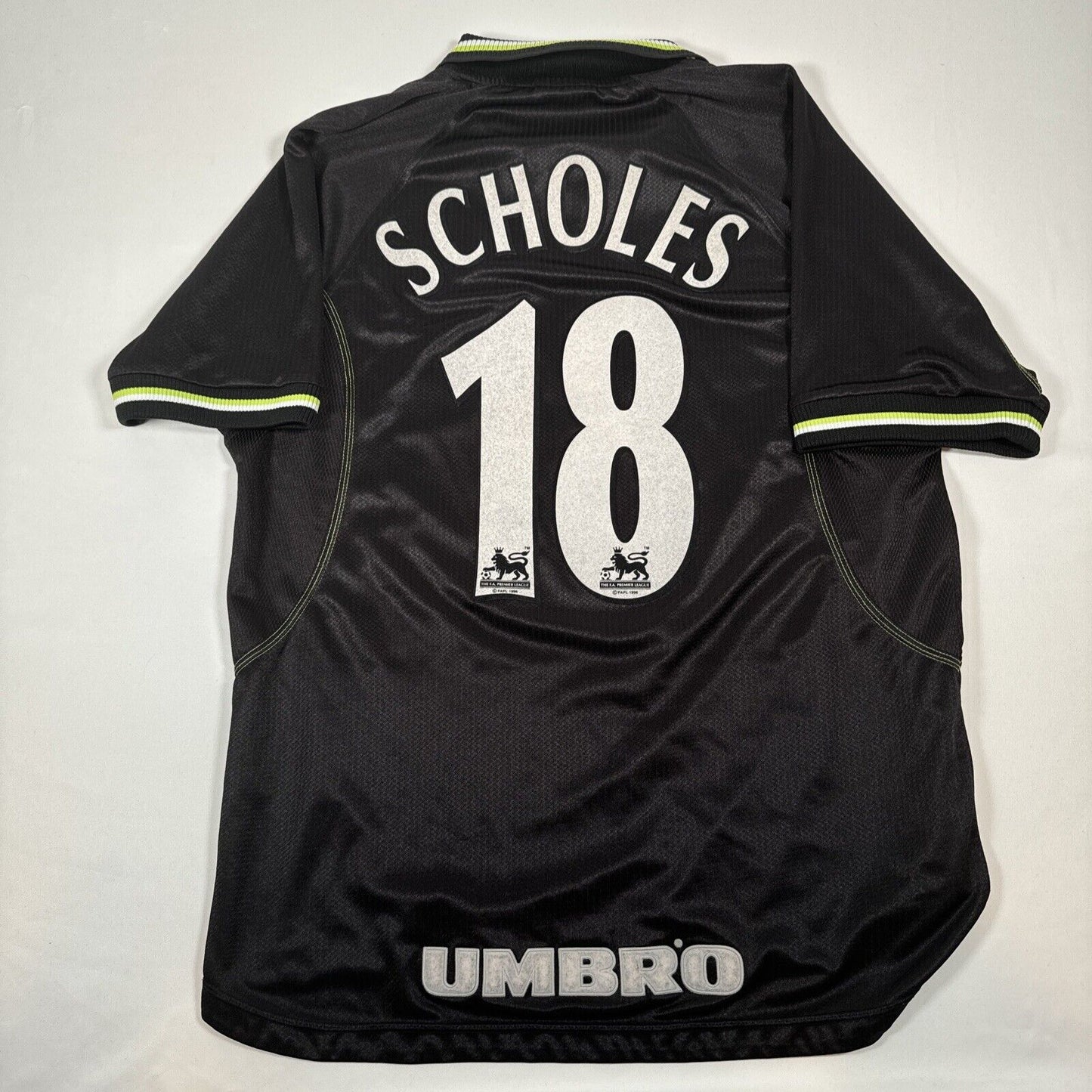 SCHOLES 18 Manchester United 1998/1999 Third Football Shirt Large