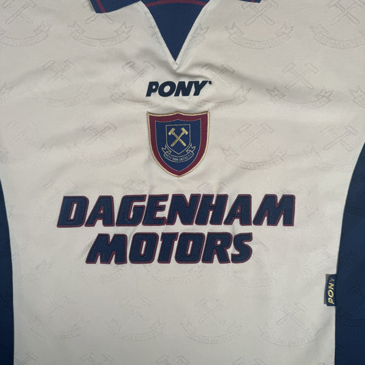 West Ham United 1996/1997 Away Football Shirt  Large