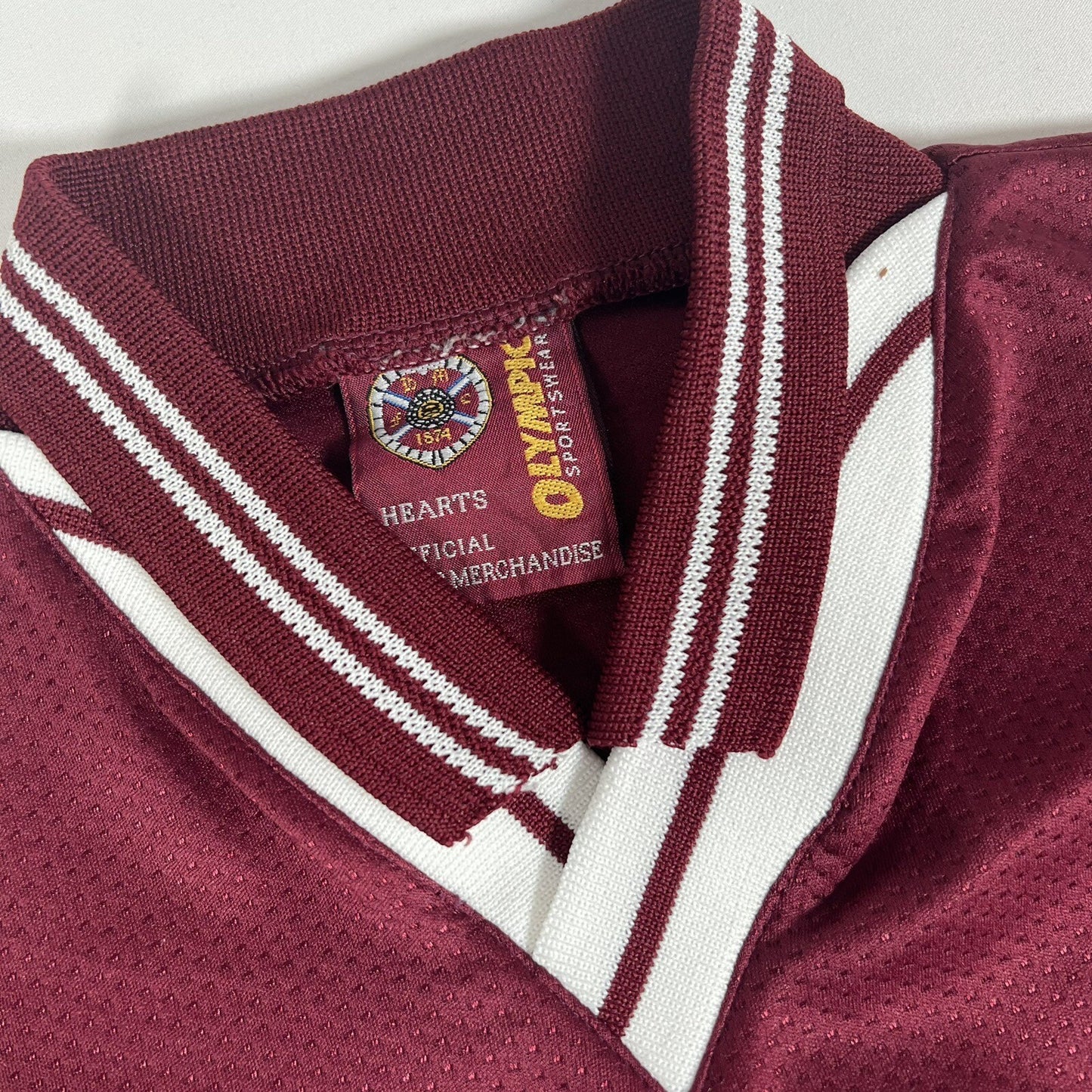 mccann 7 hearts heart of midlothian 1997 1998 home football shirt medium 15