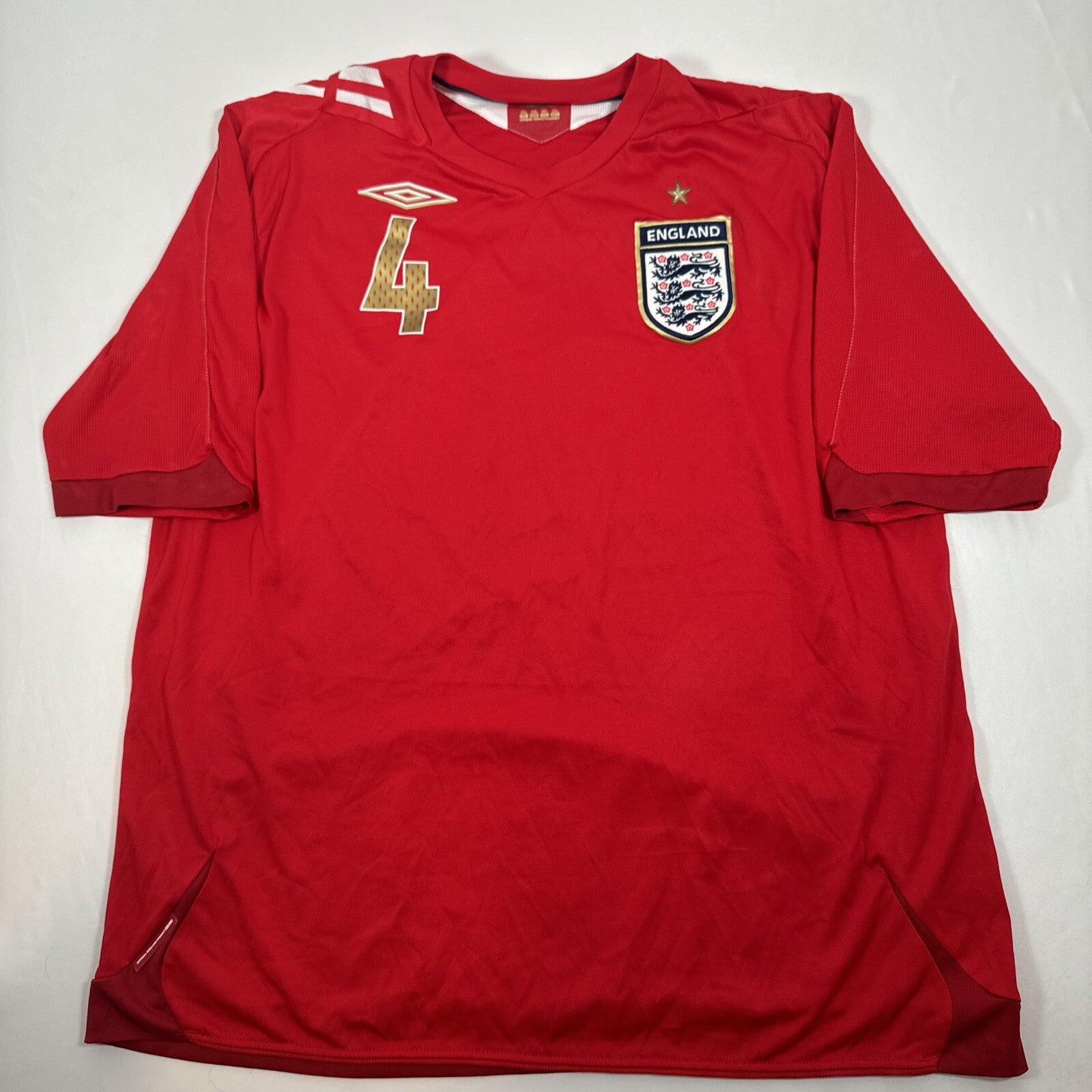 gerrard 4 england 2006 2007 2008 away football shirt men s xxl 2xl4