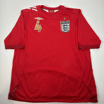 gerrard 4 england 2006 2007 2008 away football shirt men s xxl 2xl4