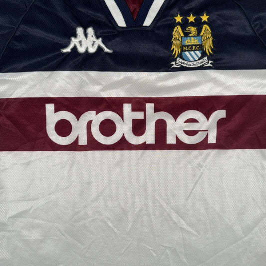 Manchester City 1997/1998 Away Football Shirt  Child’s XJ - Football Shirt Kingdom