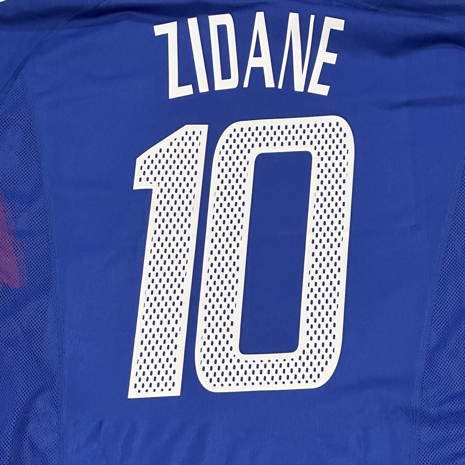 zidane france 2002 world cup player spec home football shirt w tin xl3