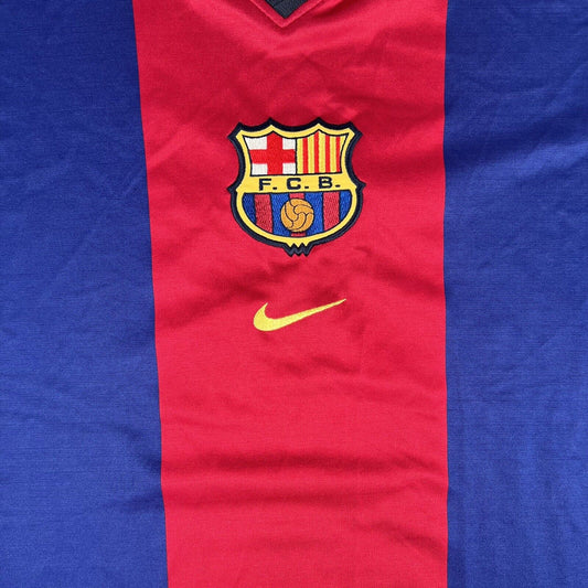 Barcelona 2000/2001 Home Football Shirt  Mint Men’s Large - Football Shirt Kingdom