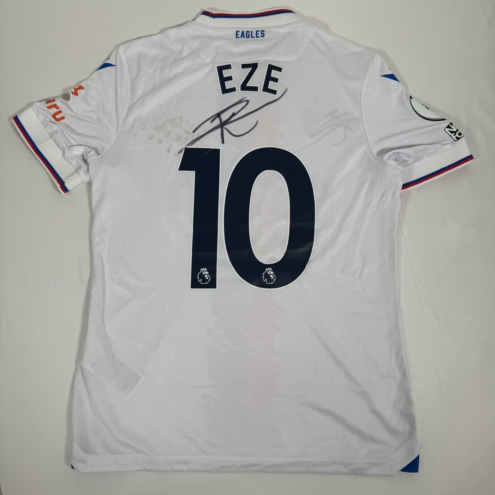 match worn signed eze 10 crystal palace 2022 2023 away poppy football shirt5