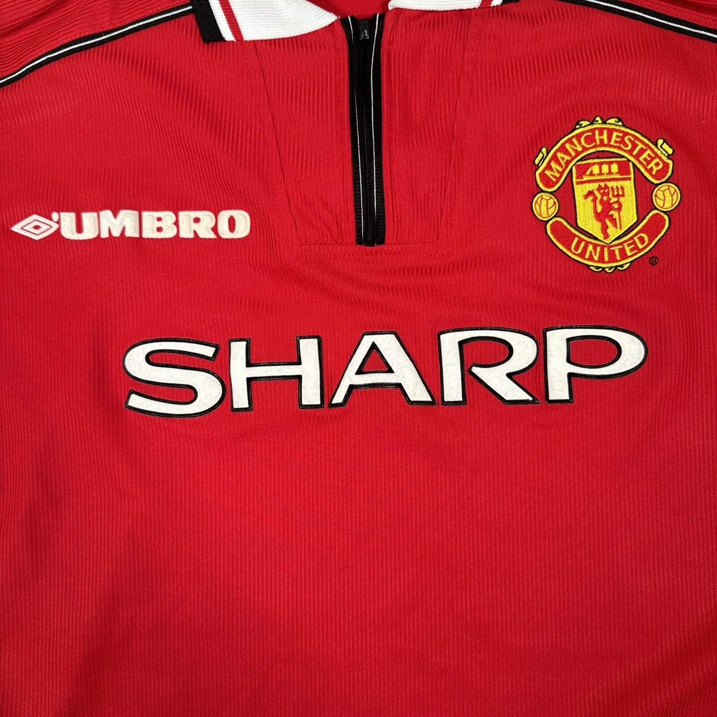 Manchester United 1998/1999/2000 Home Football Shirt   XL - Football Shirt Kingdom