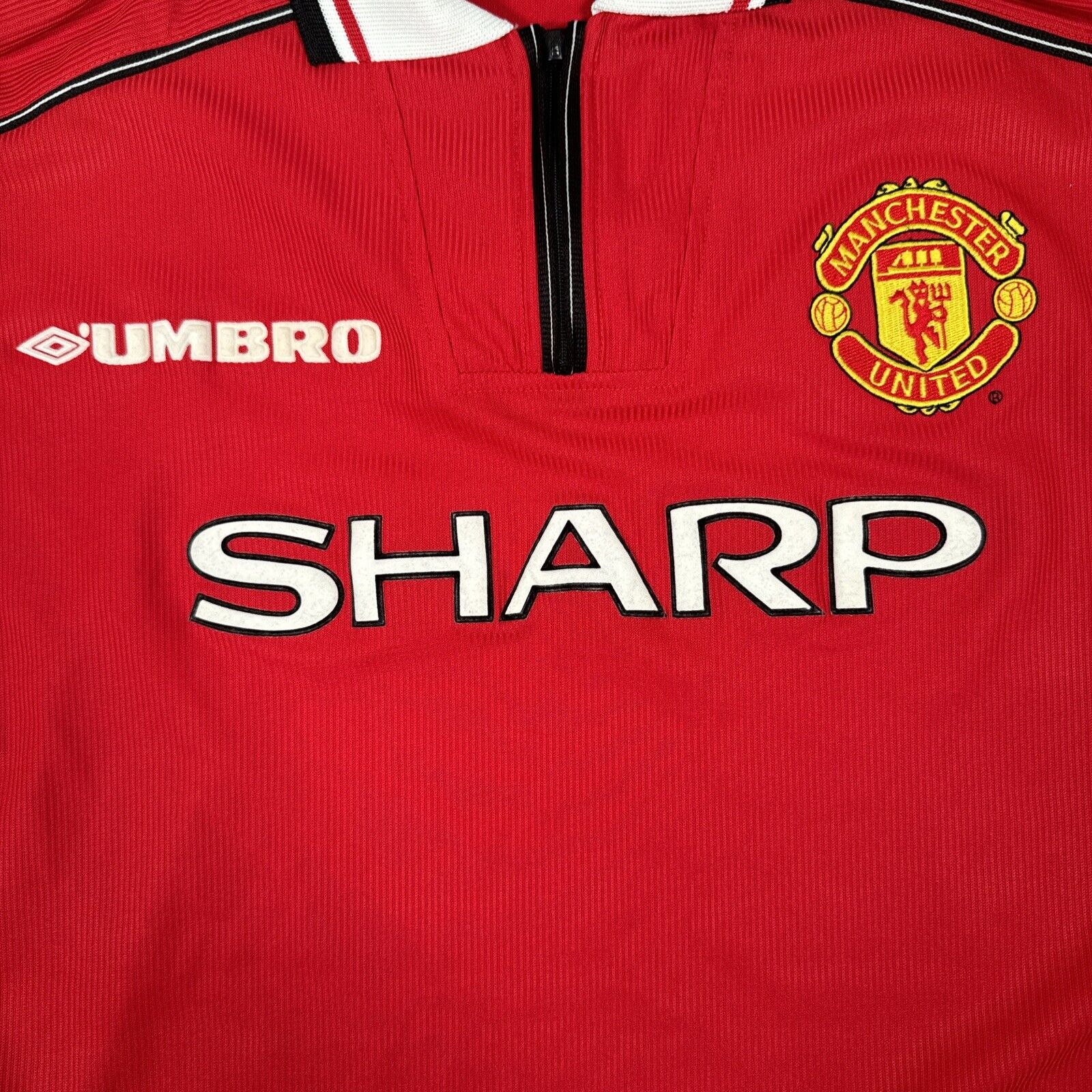 Manchester United 1998/1999/2000 Home Football Shirt   XL - Football Shirt Kingdom