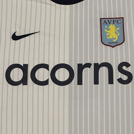 Aston Villa 2009/2010 Away Football Shirt Long Sleeve XXL 2X - Football Shirt Kingdom