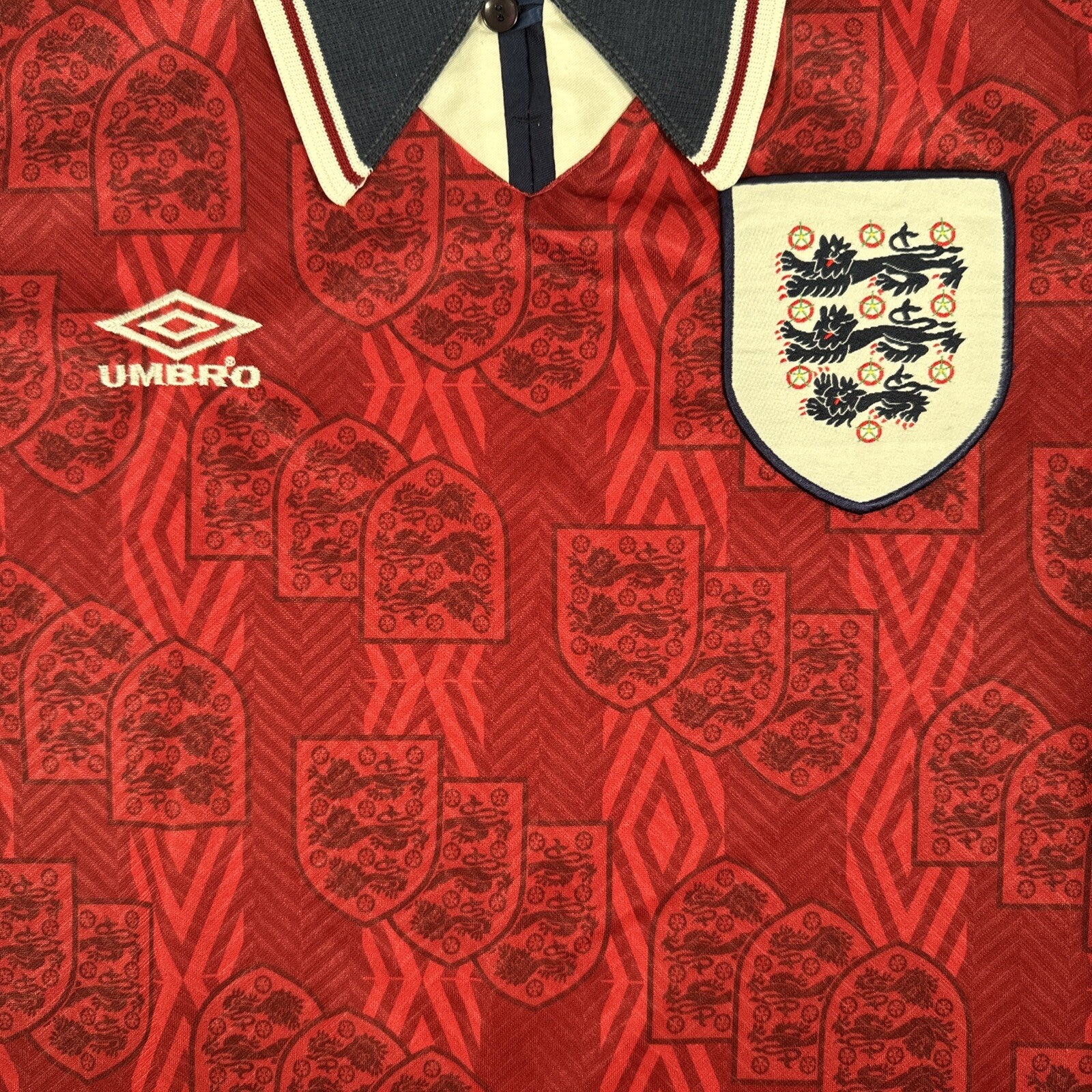 England 1994/1995/1996 Away Football Shirt   Medium - Football Shirt Kingdom