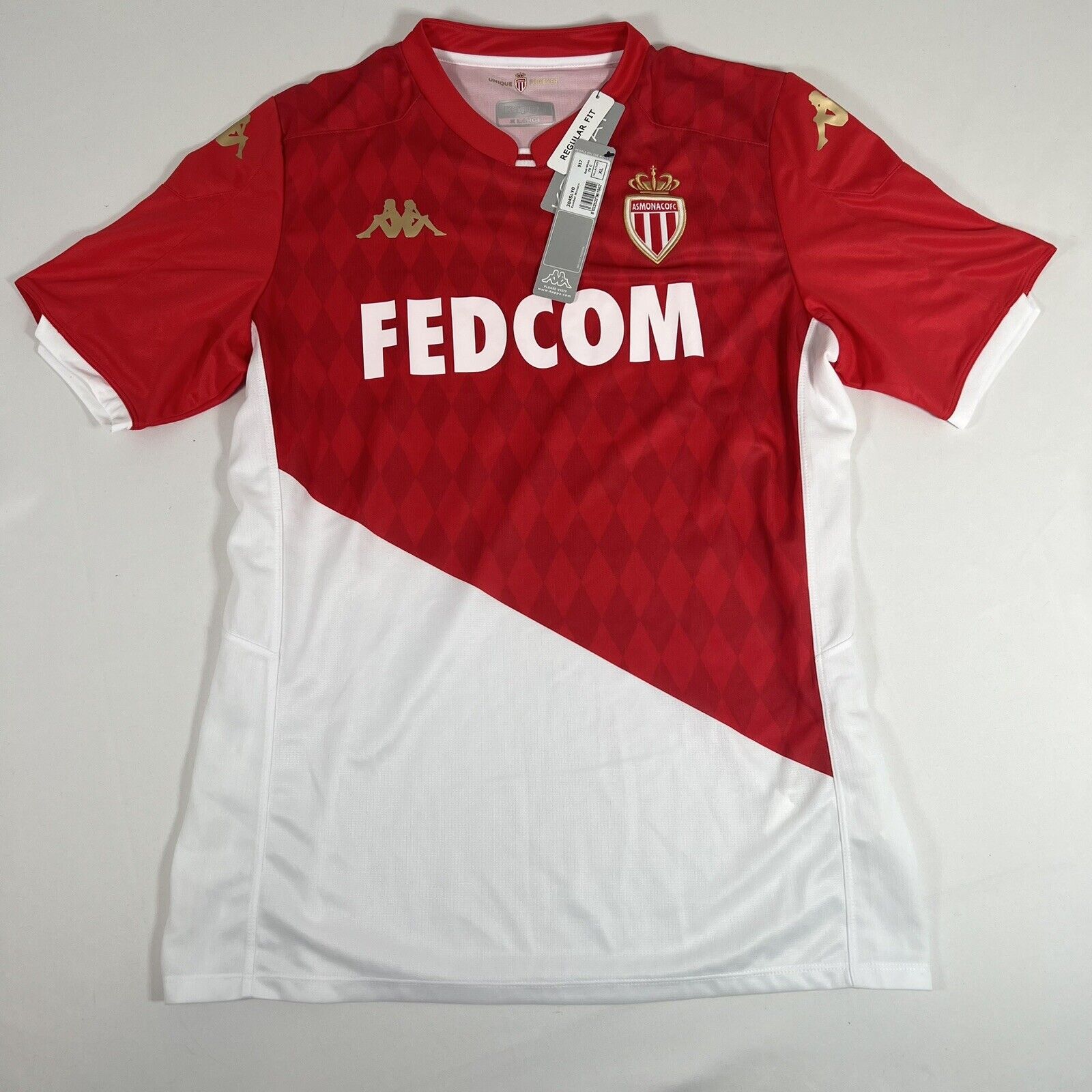 as monaco 2019 2020 home football shirt xl bnwt3