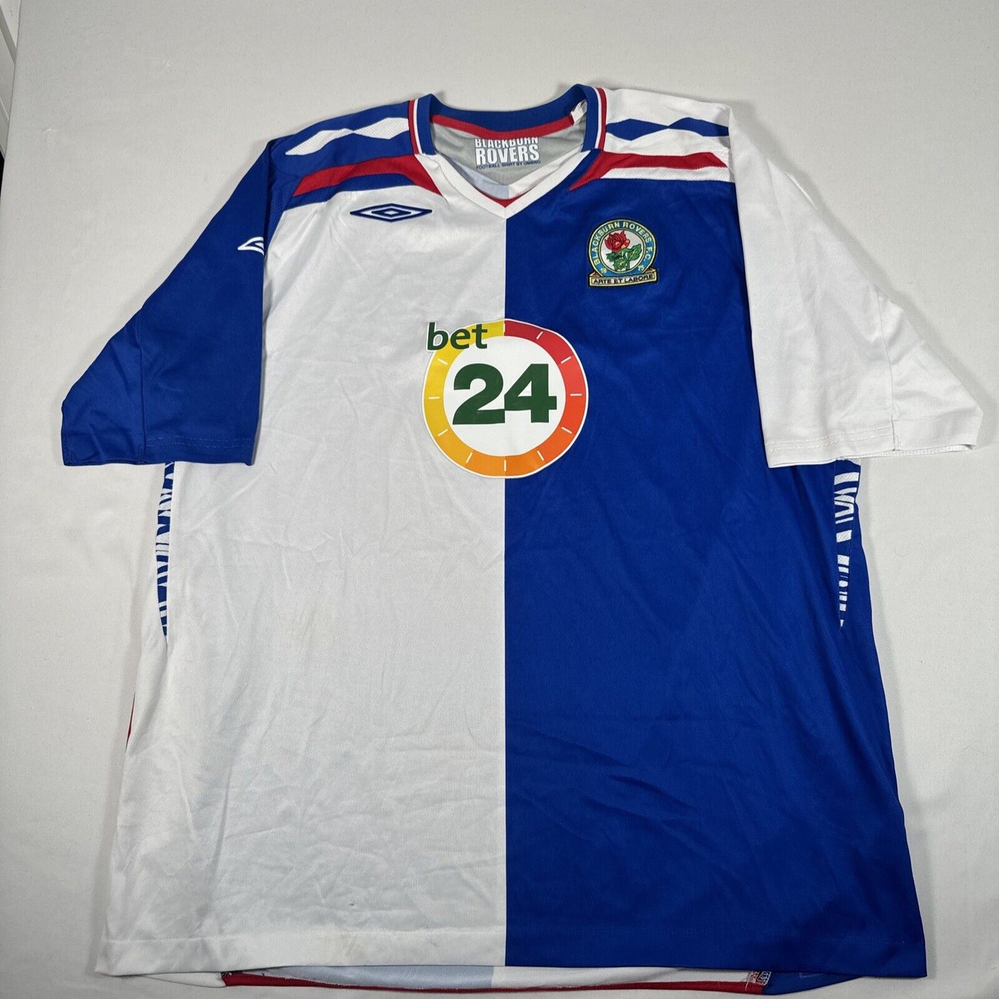 blackburn rovers 2007 2008 home football shirt men s xxl 2xl2