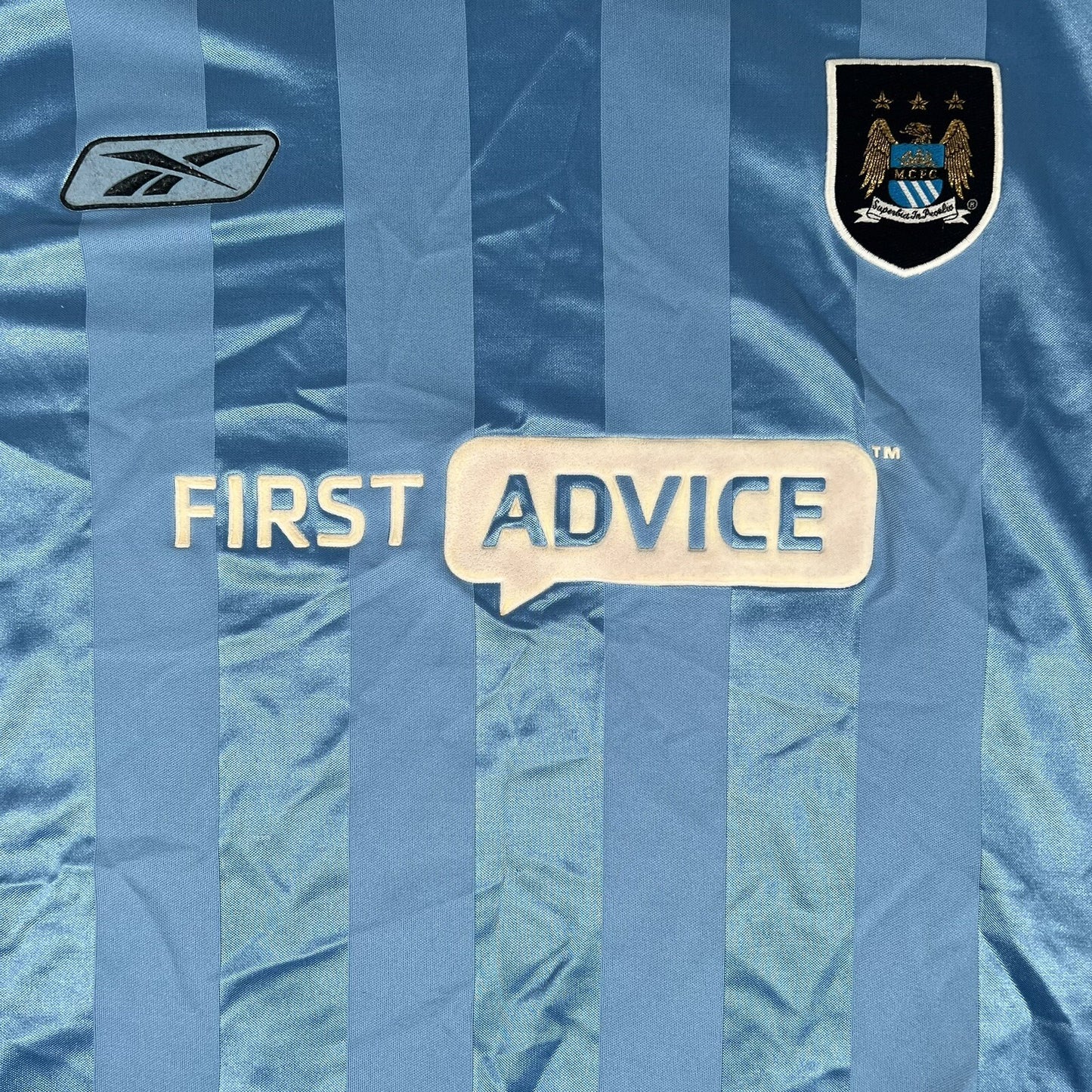 Manchester City 2003/2004 Home Football Shirt Long Sleeve  XL - Football Shirt Kingdom