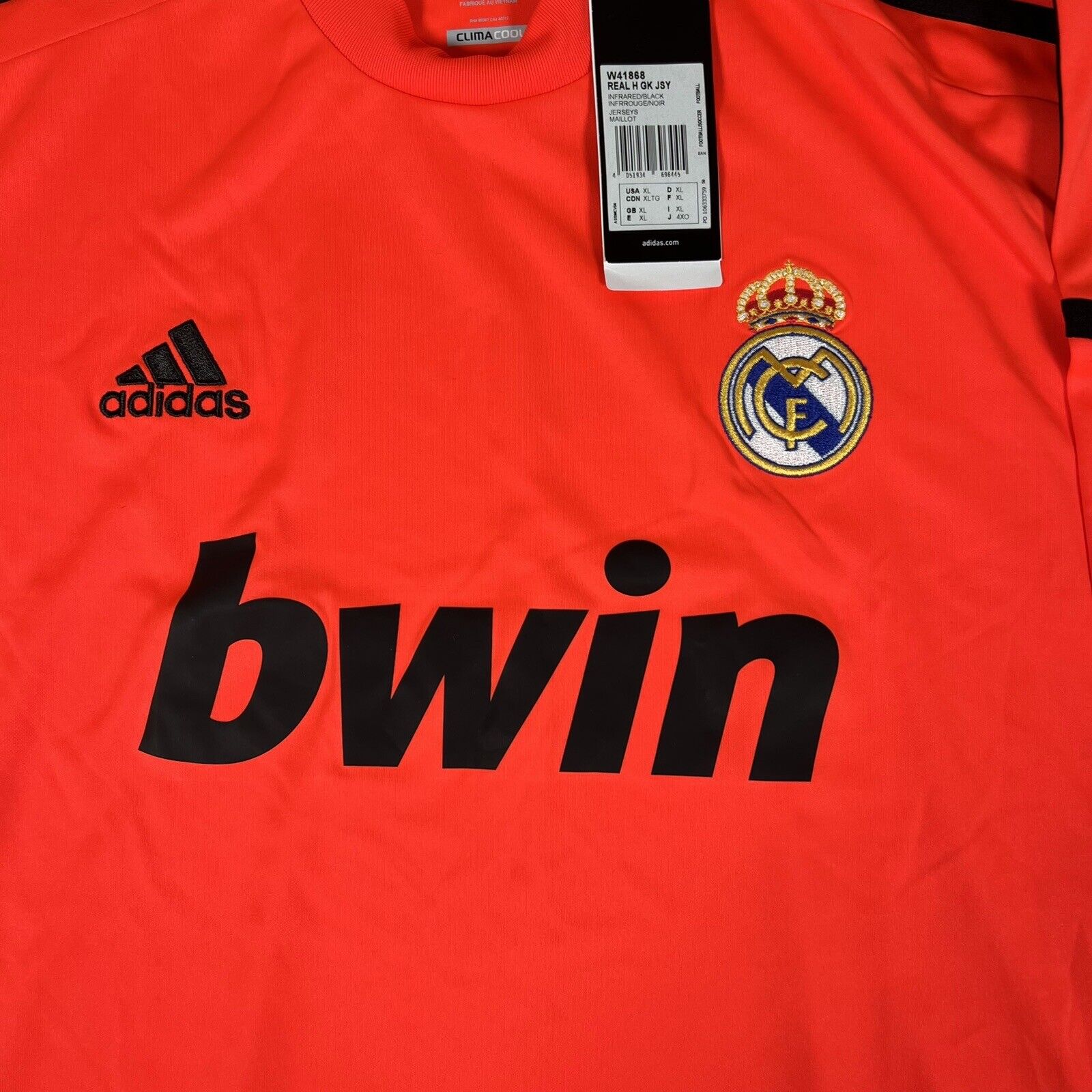 bnwt real madrid 2012 2013 goalkeeper football shirt xl 11