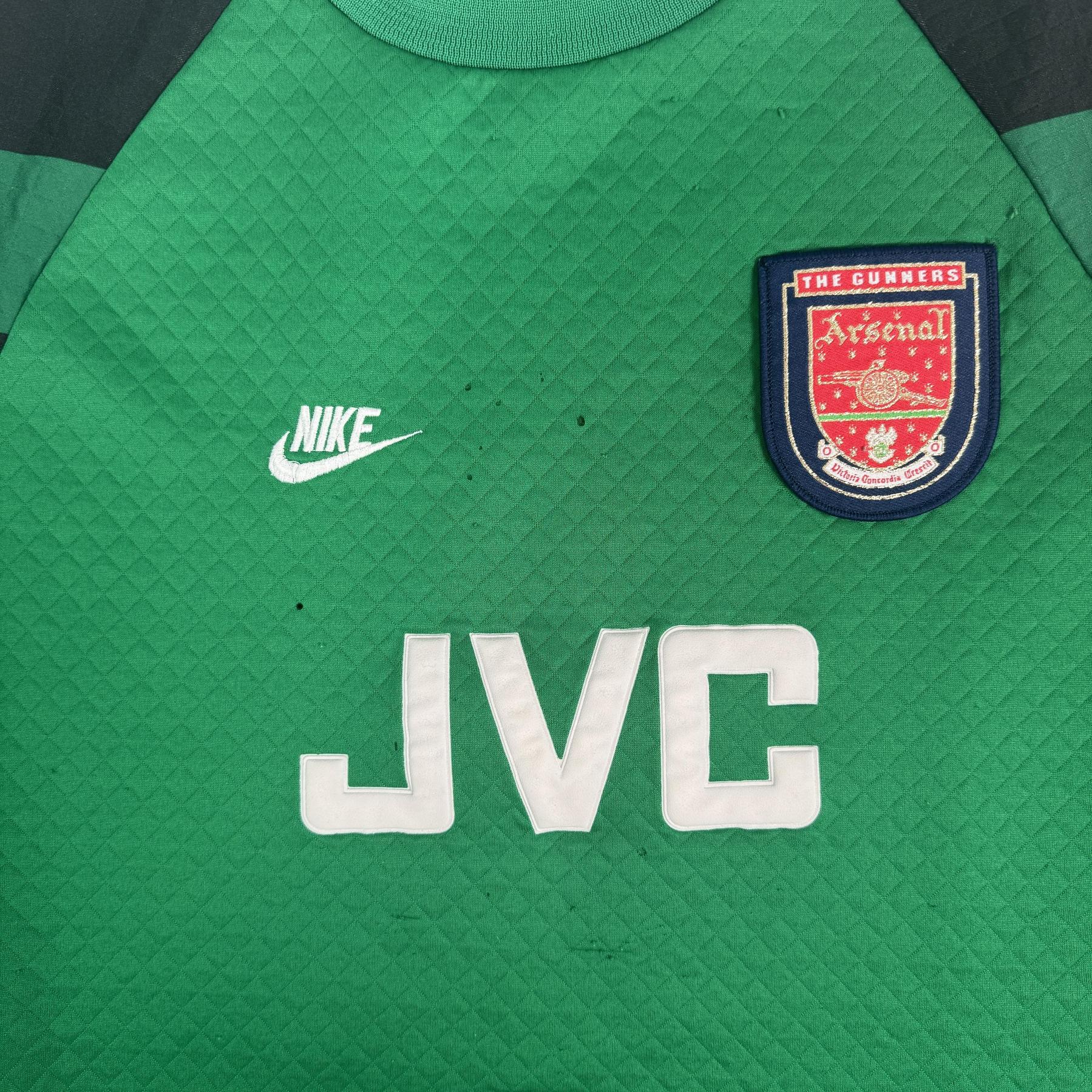 arsenal 1995 1996 1997 goalkeeper football shirt xl1