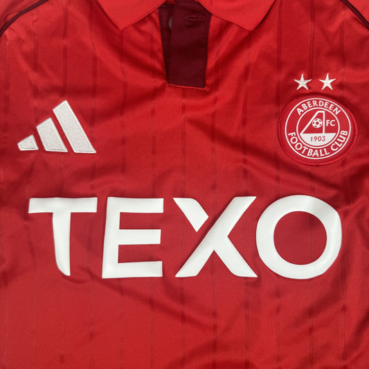 Aberdeen 2025/2026 Home Football Shirt Medium