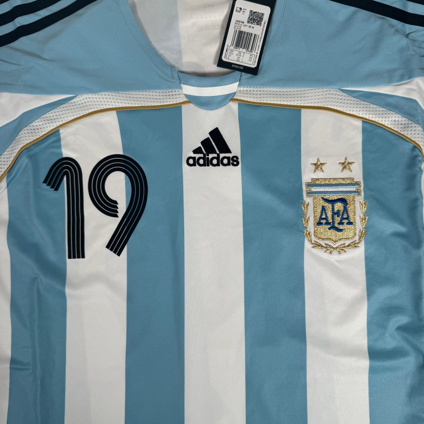 MESSI 19 Argentina 2006/2007/2008 Reissue Home Football Shirt 3XL XXXL BNWT – Football Shirt Kingdom