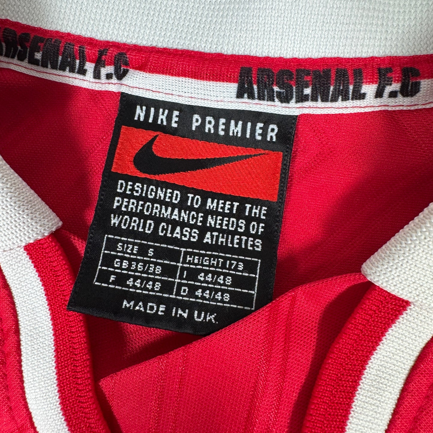 Arsenal 1996/1997/1998 Home Football Shirt Small – Football Shirt Kingdom