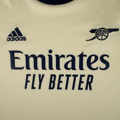 Close-up of Arsenal 2021/2022 away football shirt, size 3XL