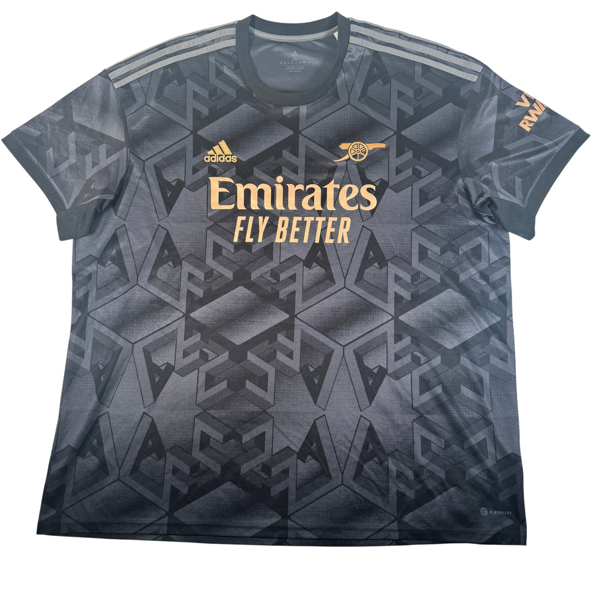 Front of Arsenal 2022/2023 away football shirt, size 3XL