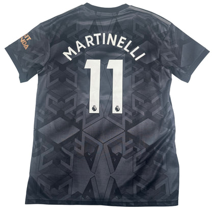 Back of Arsenal 2022/2023 away football shirt, size Large, showing Martinelli 11