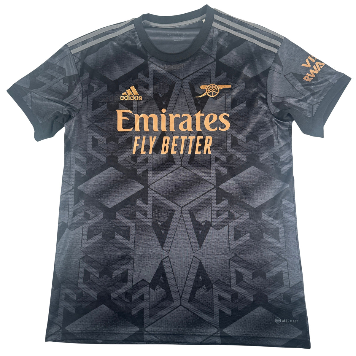 Front of Arsenal 2022/2023 away football shirt, size Large