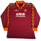 AS Roma 1998/1999 Home Long Sleeve Football Shirt Large
