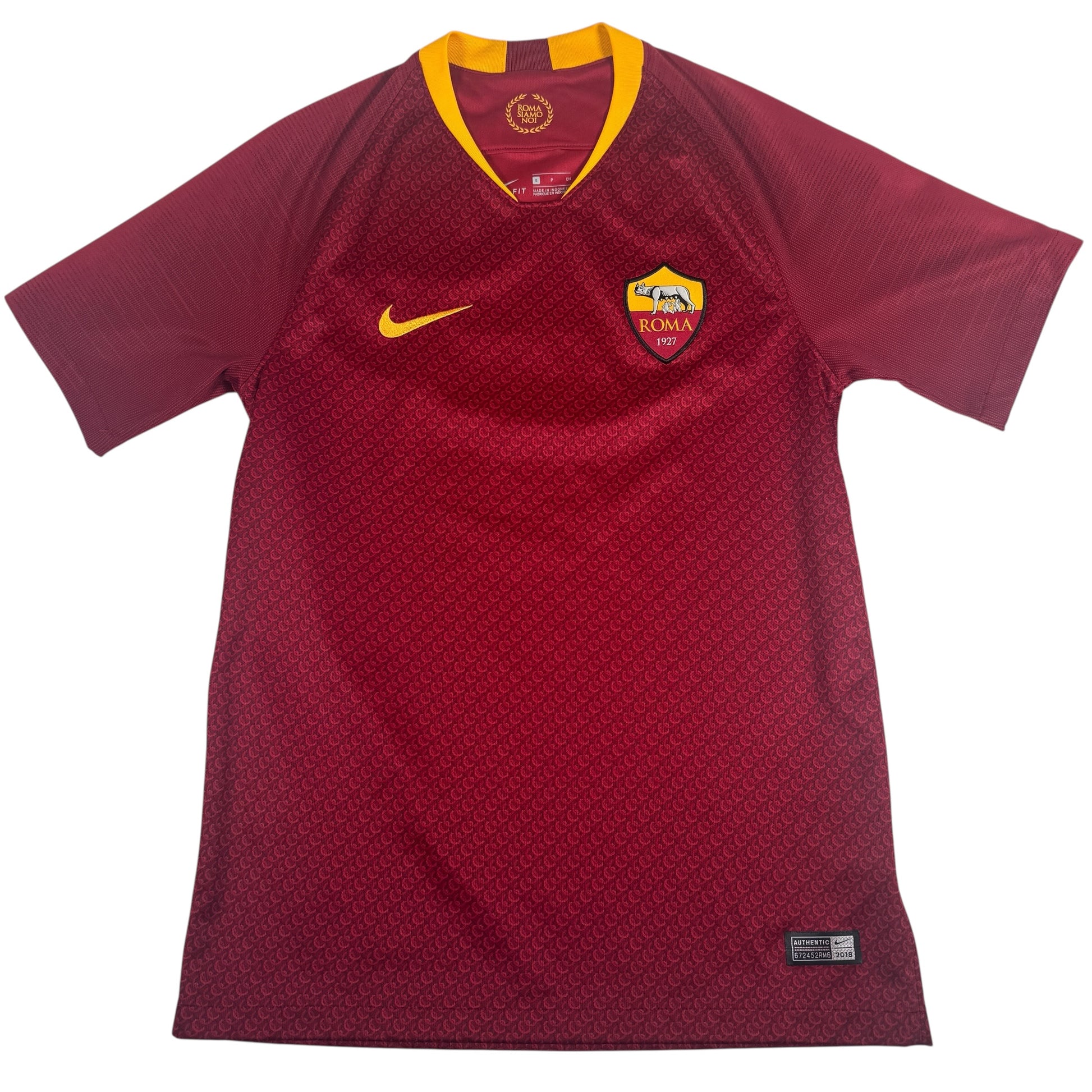 AS Roma 2018/2019 Home Football Shirt Small – Football Shirt Kingdom