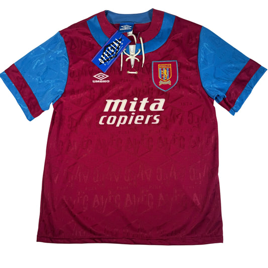Front of Aston Villa 1992/1993 home football shirt, size Large