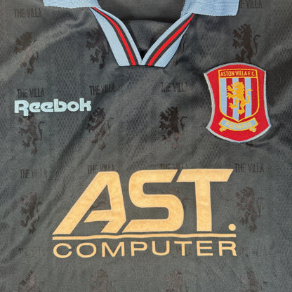 Aston Villa 1995/1996/1997 Away Football Shirt Medium — front close-up