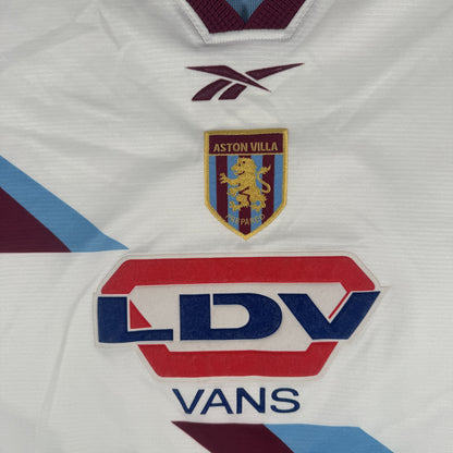 Close-up of Aston Villa 1999/2000 away football shirt, size XL