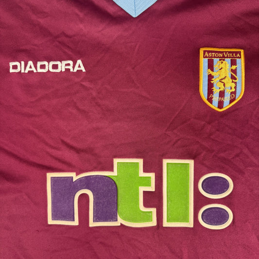 Aston Villa 2001/2002 Home Football Shirt Medium