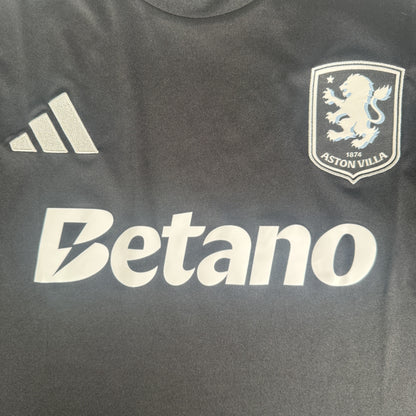 Close-up of Aston Villa 2025/2026 away football shirt, size 3XL
