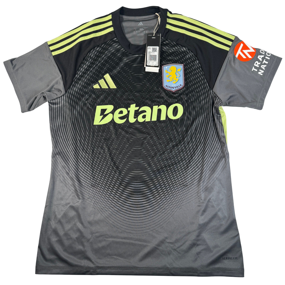 Front of Aston Villa 2025/2026 goalkeeper football shirt, size Large