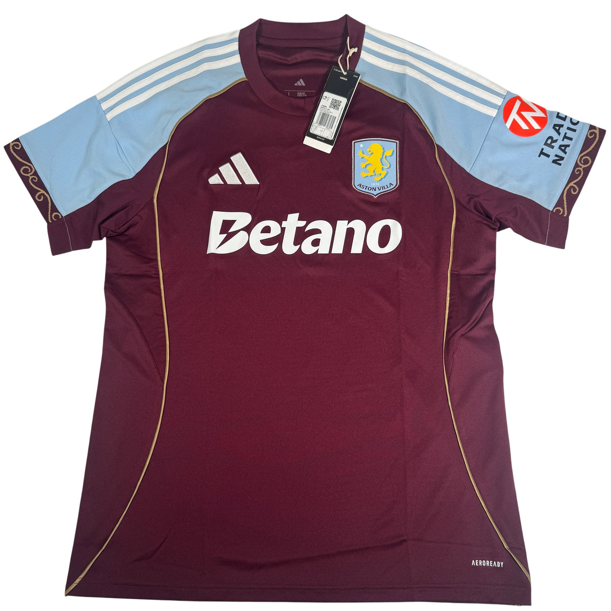 Aston Villa 2025/2026 Home Football Shirt Large BNWT