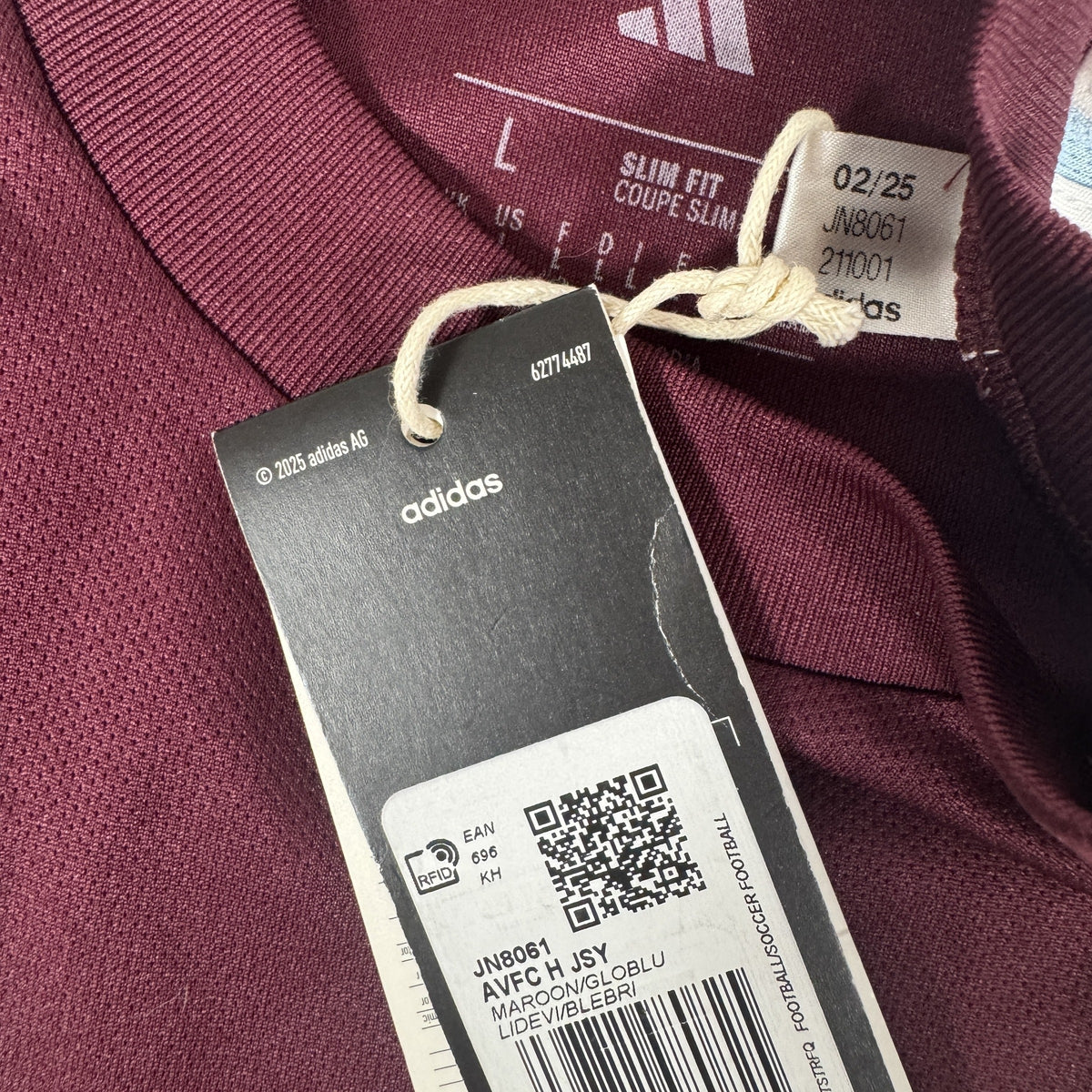 Aston Villa 2025/2026 Home Football Shirt Large BNWT