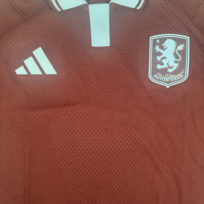 Close-up of Aston Villa 2026/2027 home football shirt, size XXL