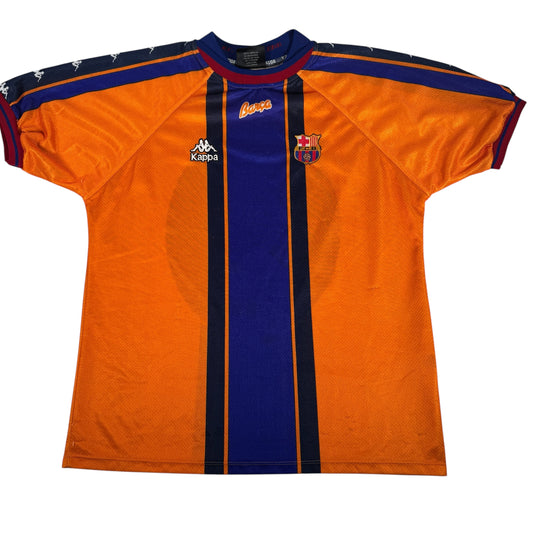 Barcelona 1997/1998 Away Football Shirt Large — full front view