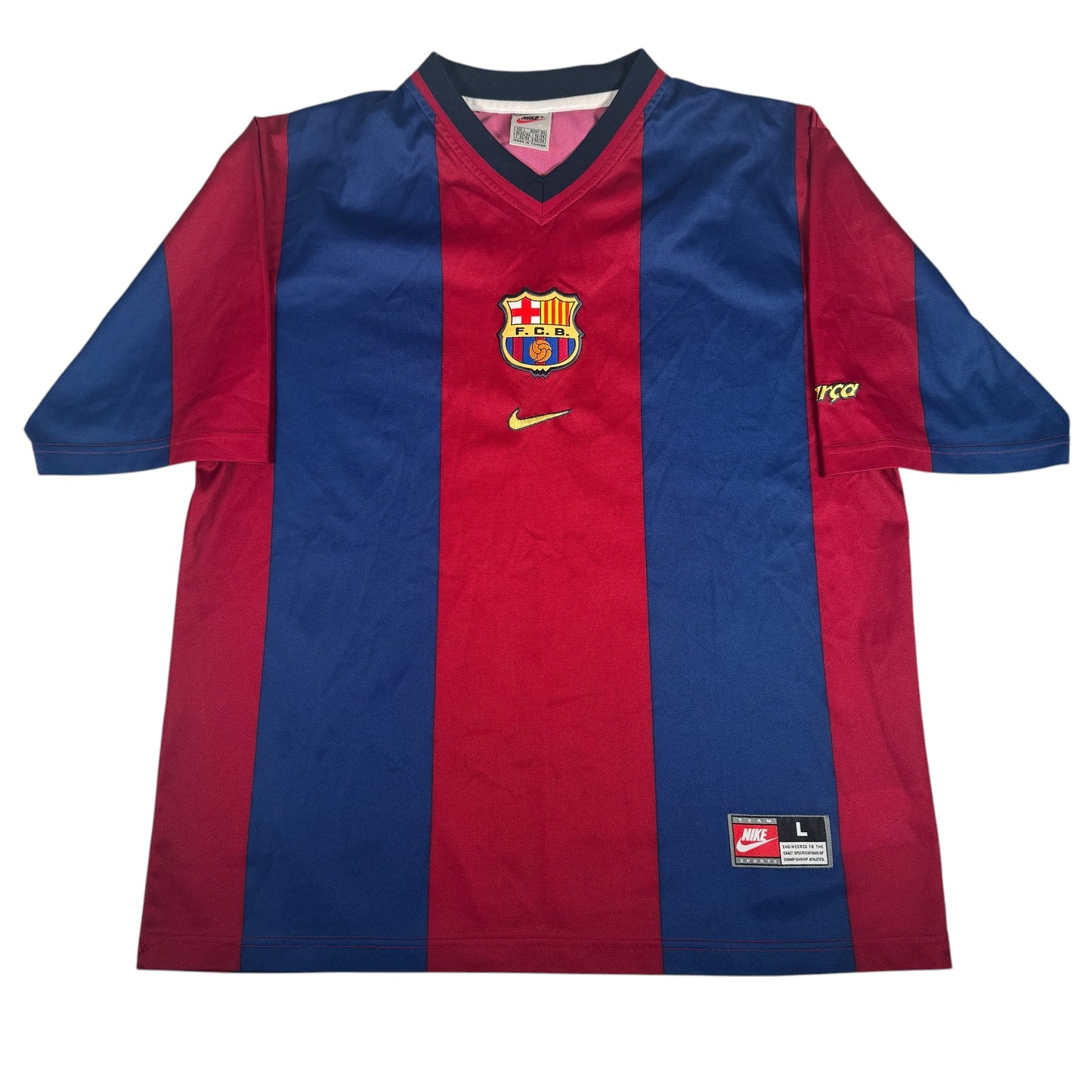 Barcelona 1998/1999 Home Football Shirt Large – Football Shirt Kingdom