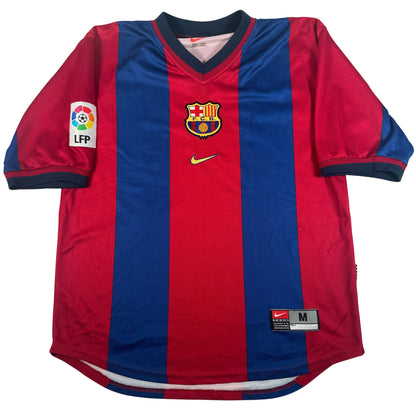Front of Barcelona 1998/1999 home football shirt, size Medium